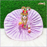 Cotton Plain Thread Work Lavender Laddu Gopal Poshak